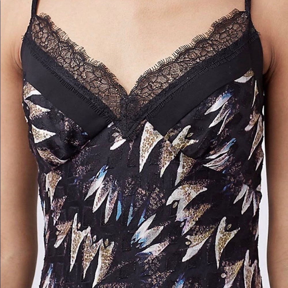 Diane Von Furstenberg Black Silk Lace Slip Dress - Picture 2 of 7